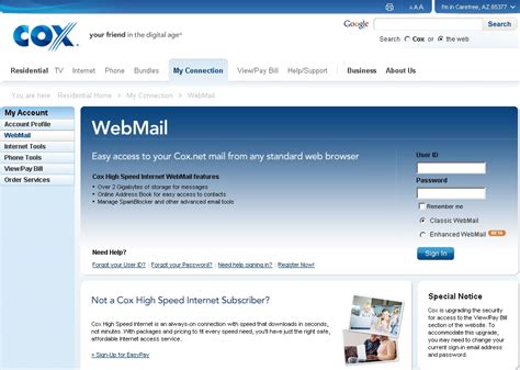 cox webmail sign in|cox email outlook.